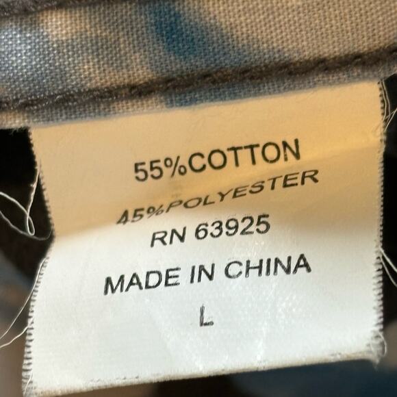 Retrofit Black Blue Floral Short Sleeve Button Down Mens L - Picture 5 of 5